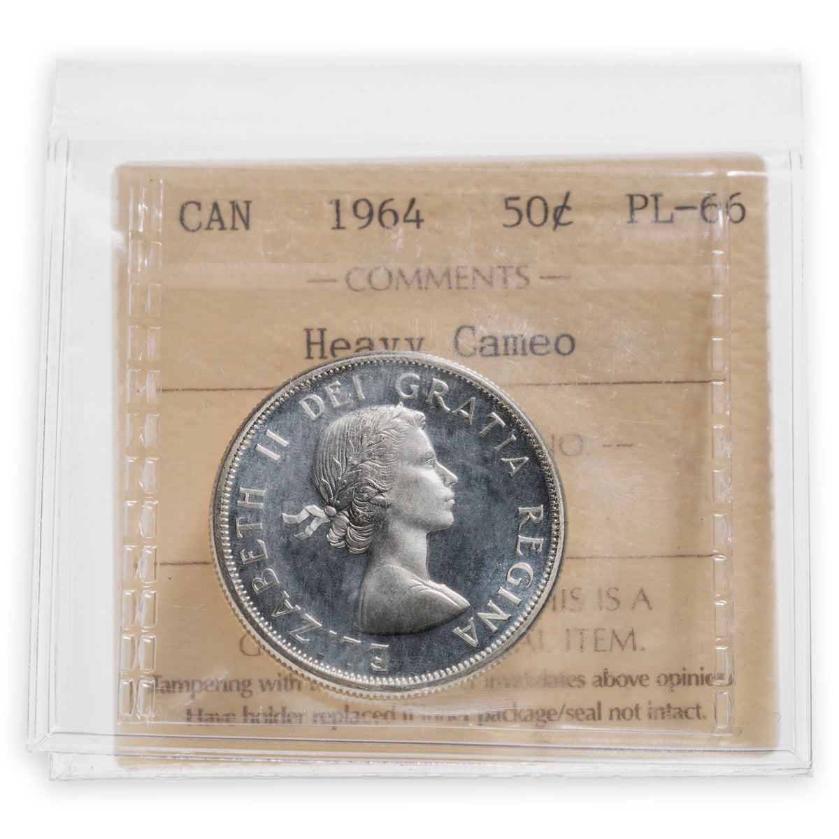 50 Cent 1964 Heavy Cameo ICCS PL-66