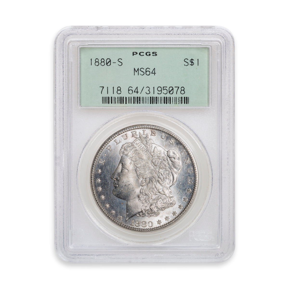 US $1 1880S Morgan Dollar PCGS MS-64