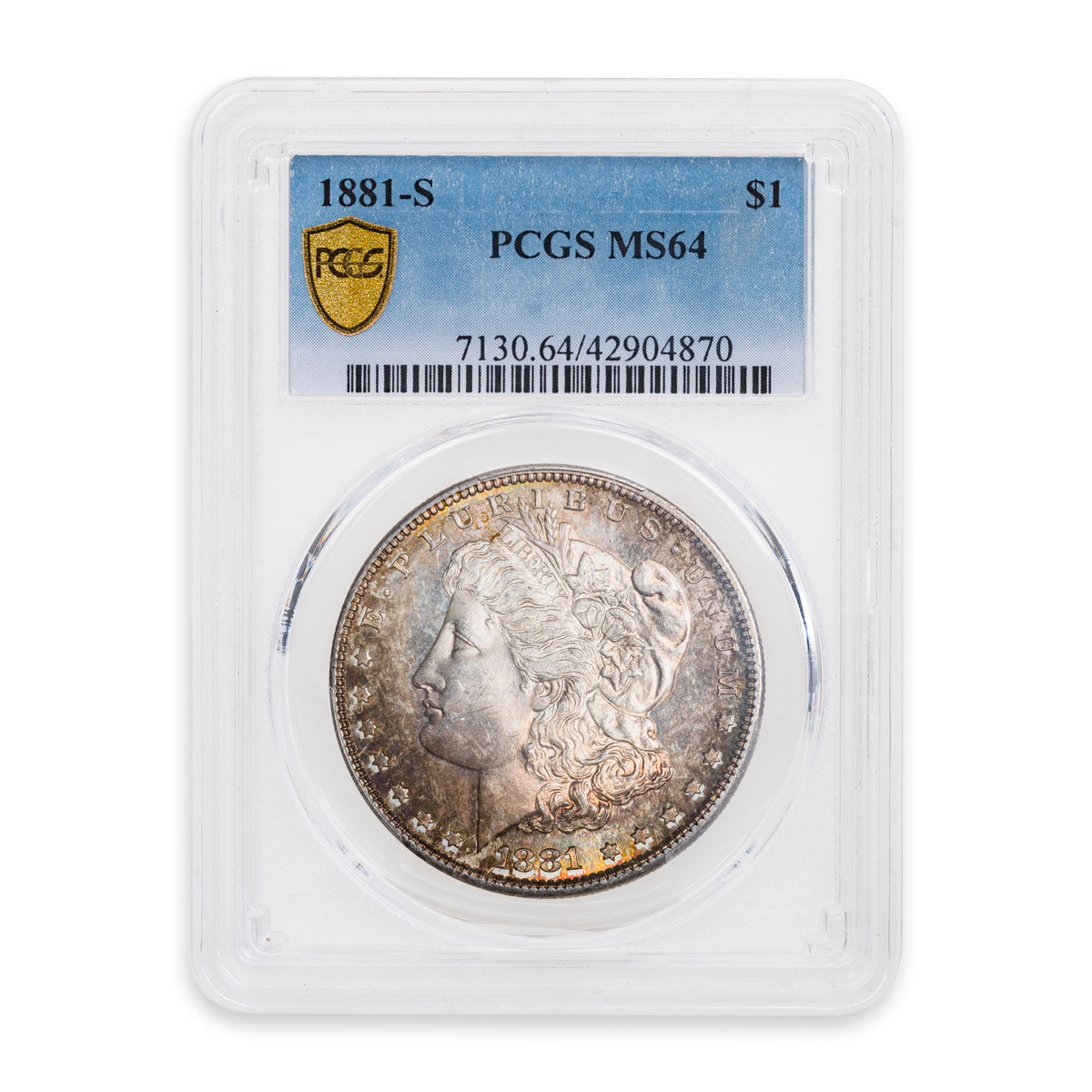 US $1 1881S Morgan Dollar PCGS MS-64