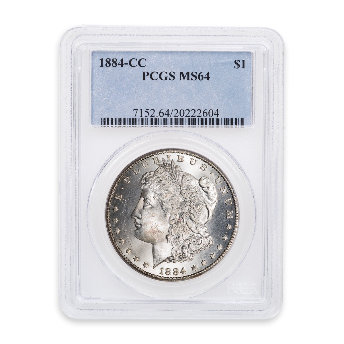 US $1 1884CC Morgan Dollar PCGS MS-64