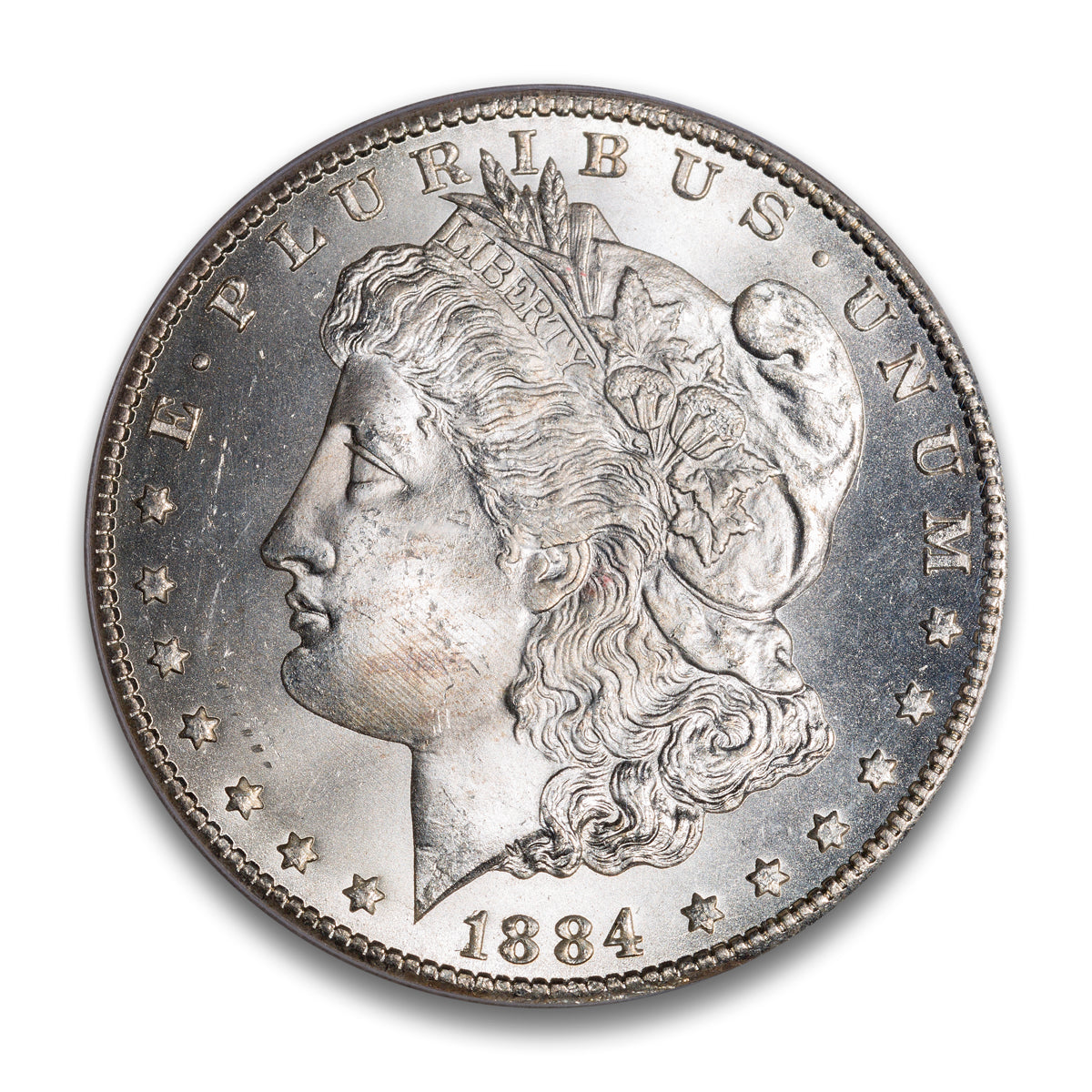 US $1 1884CC Morgan Dollar PCGS MS-64