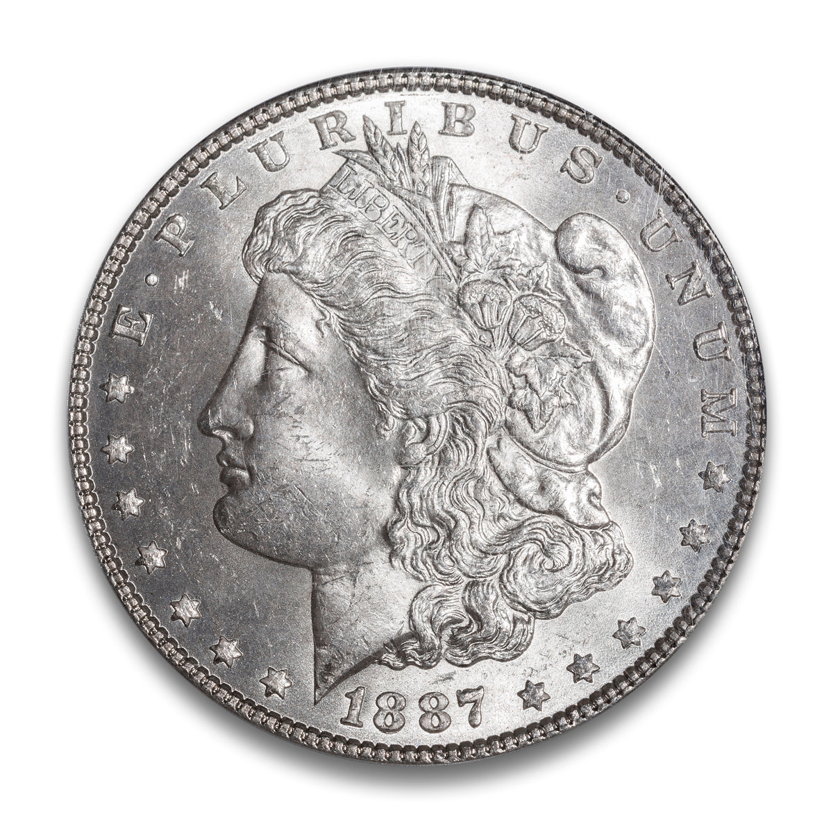 US $1 1887 Morgan Dollar PCGS MS-64