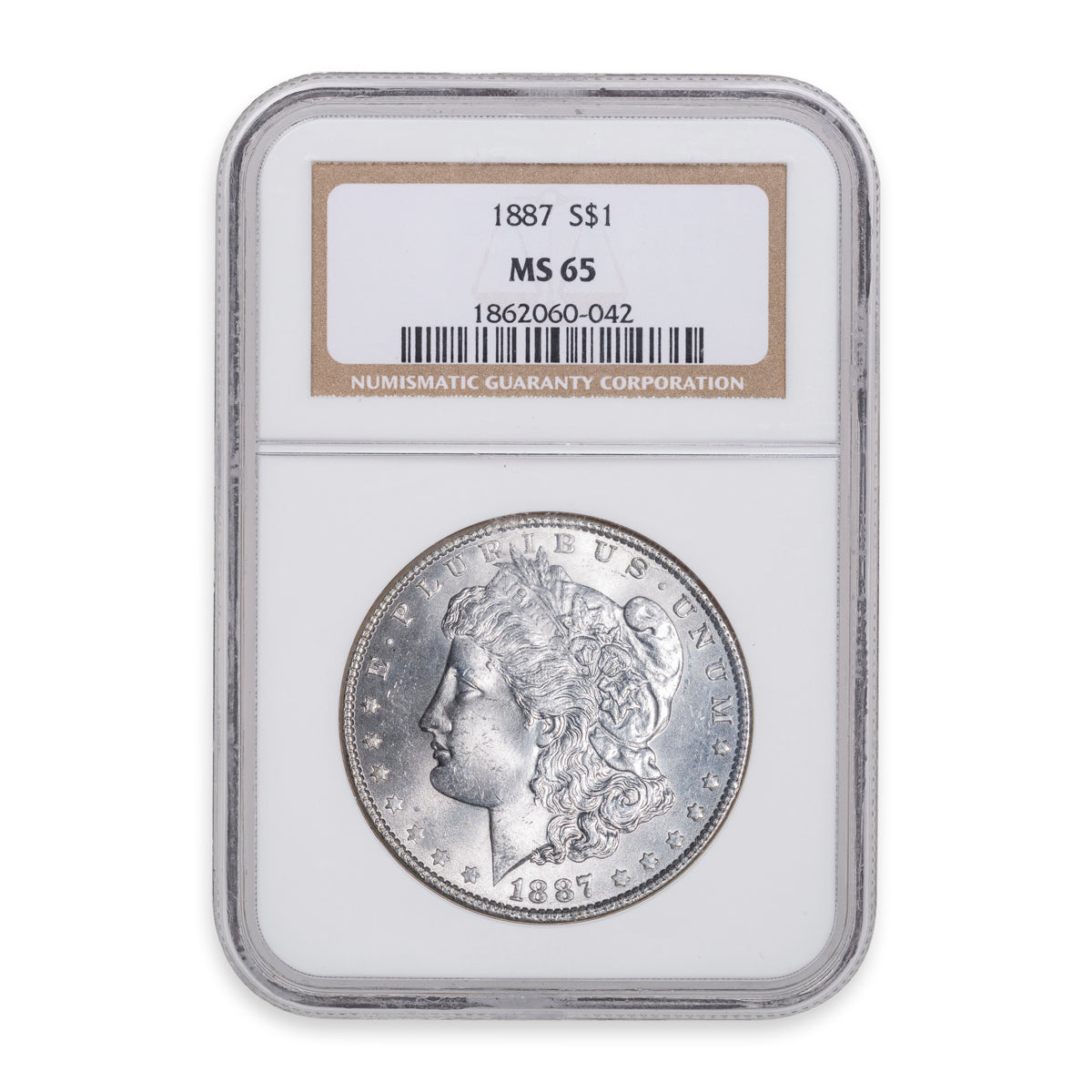 US $1 1887 Morgan Dollar NGC MS-65