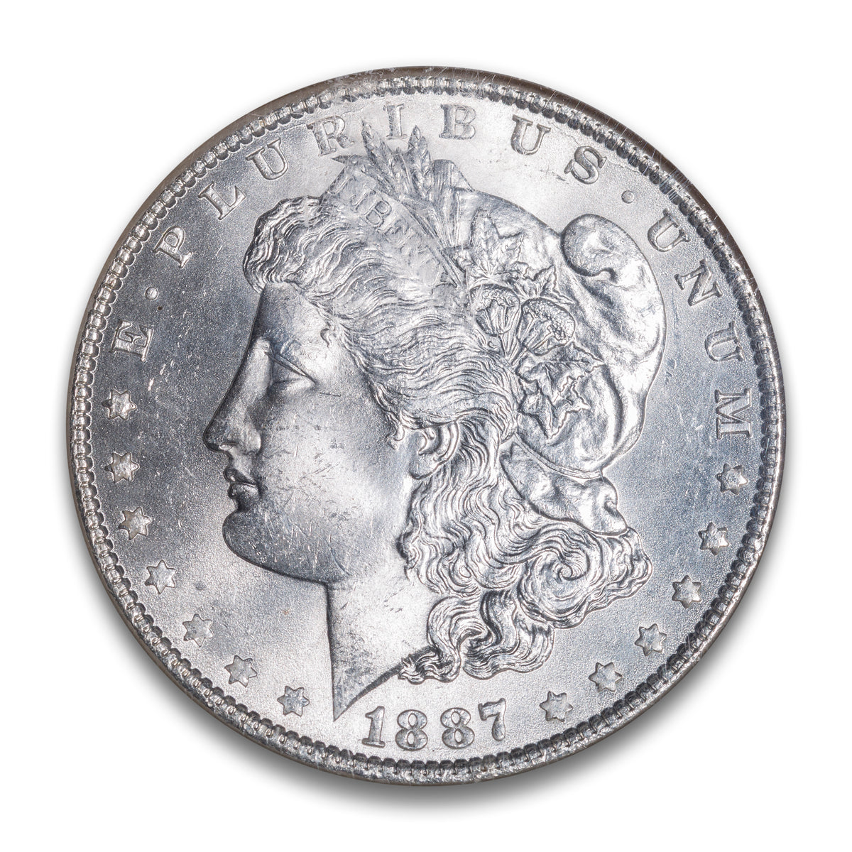 US $1 1887 Morgan Dollar NGC MS-65