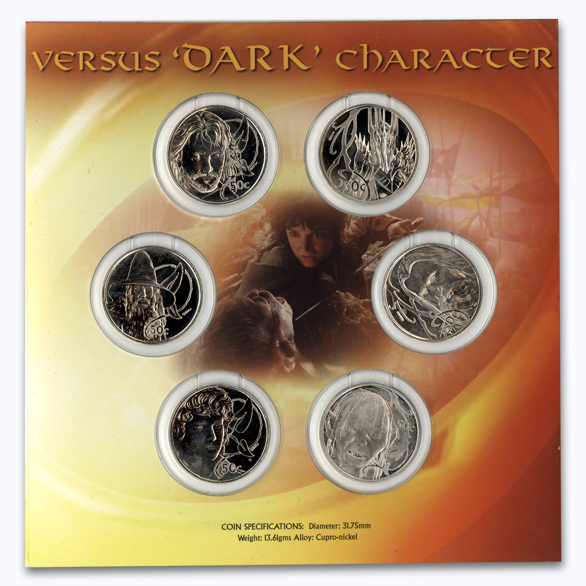 2003 The Lord of the Rings: Light vs Dark 6 Coin Set