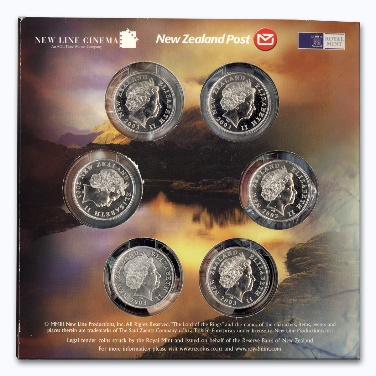 2003 The Lord of the Rings: Light vs Dark 6 Coin Set