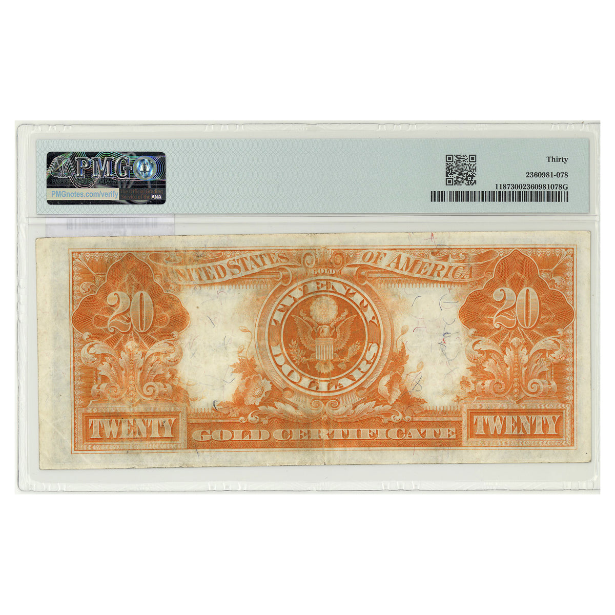 US $20 1922 Fr#1187 Prefix K PMG VF-30