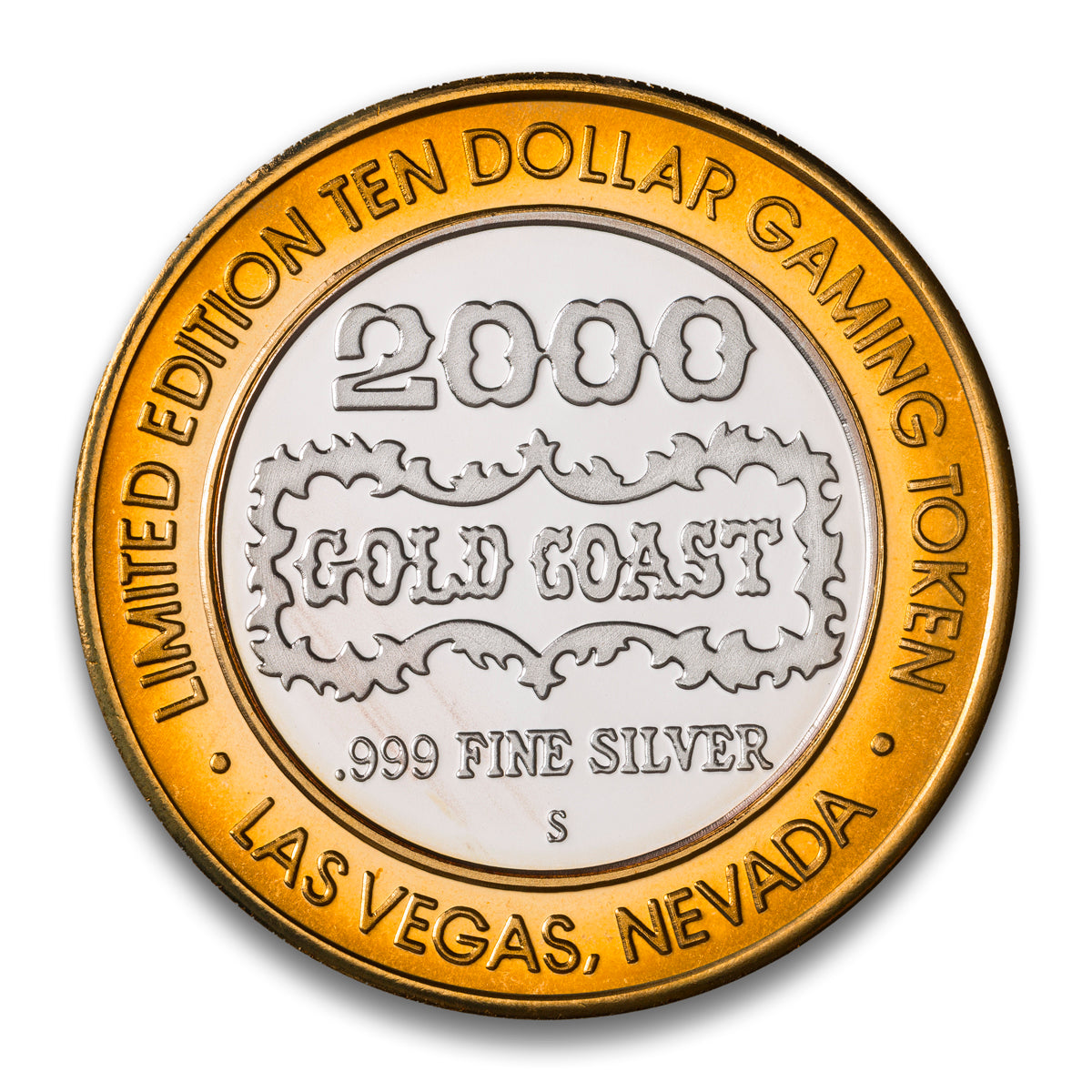 Las Vegas Casino Token $10 Gold Coast