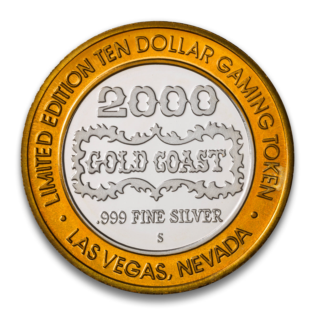 Las Vegas Casino Token $10 Gold Coast