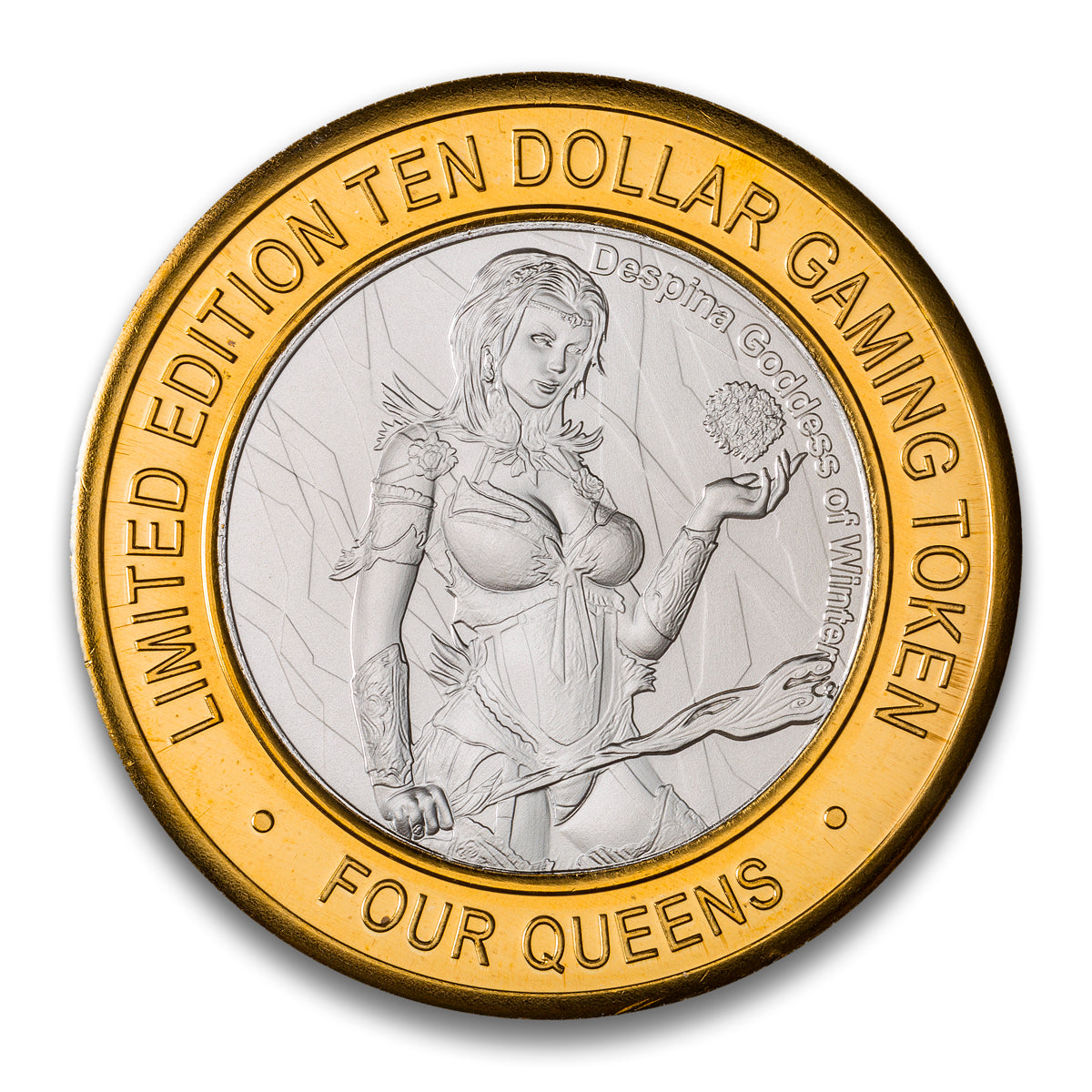 Las Vegas Casino Token $10 4 Queens Hotel & Casino: Despina Goddess of Winter