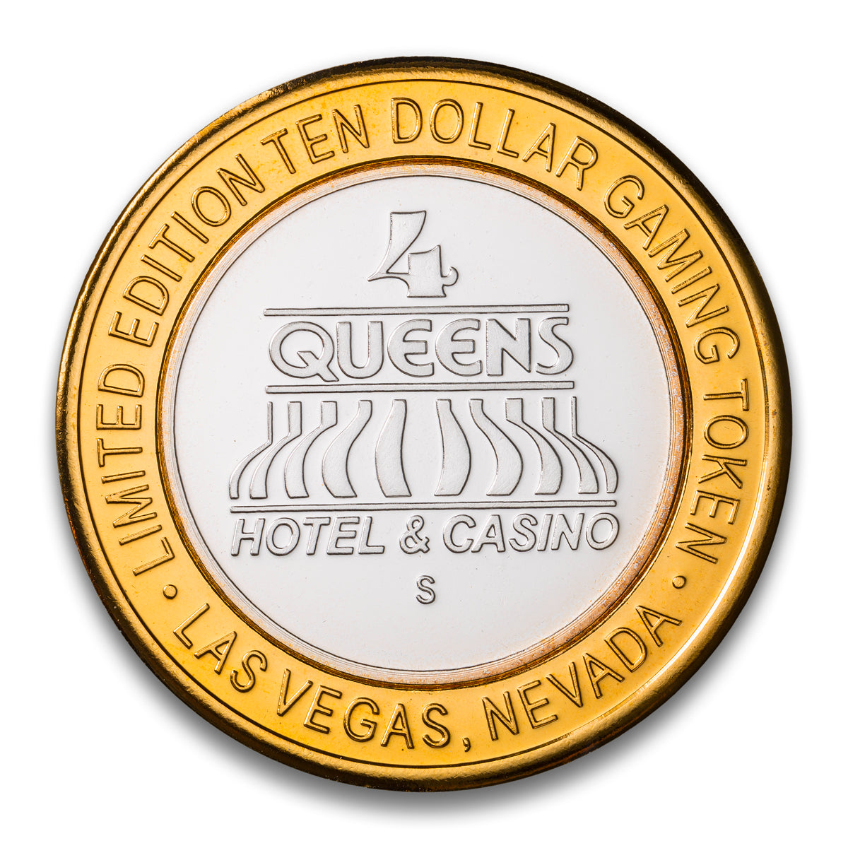 Las Vegas Casino Token $10 4 Queens Hotel & Casino