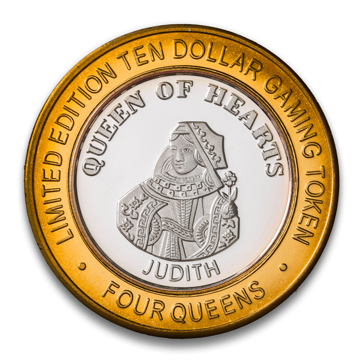 Las Vegas Casino Token $10 4 Queens Hotel & Casino: Queen of Hearts