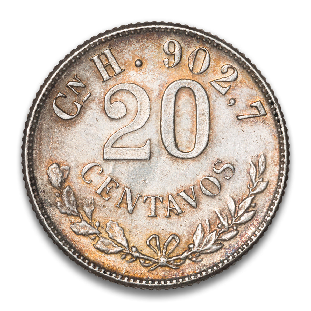 Mexico Silver 20 Centavos 1904 CnH