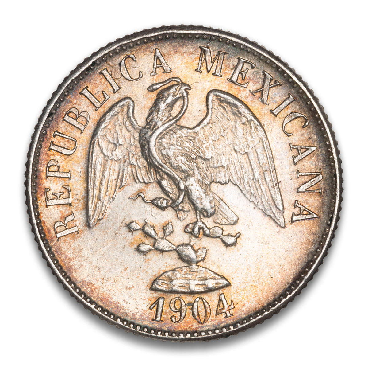 Mexico Silver 20 Centavos 1904 CnH