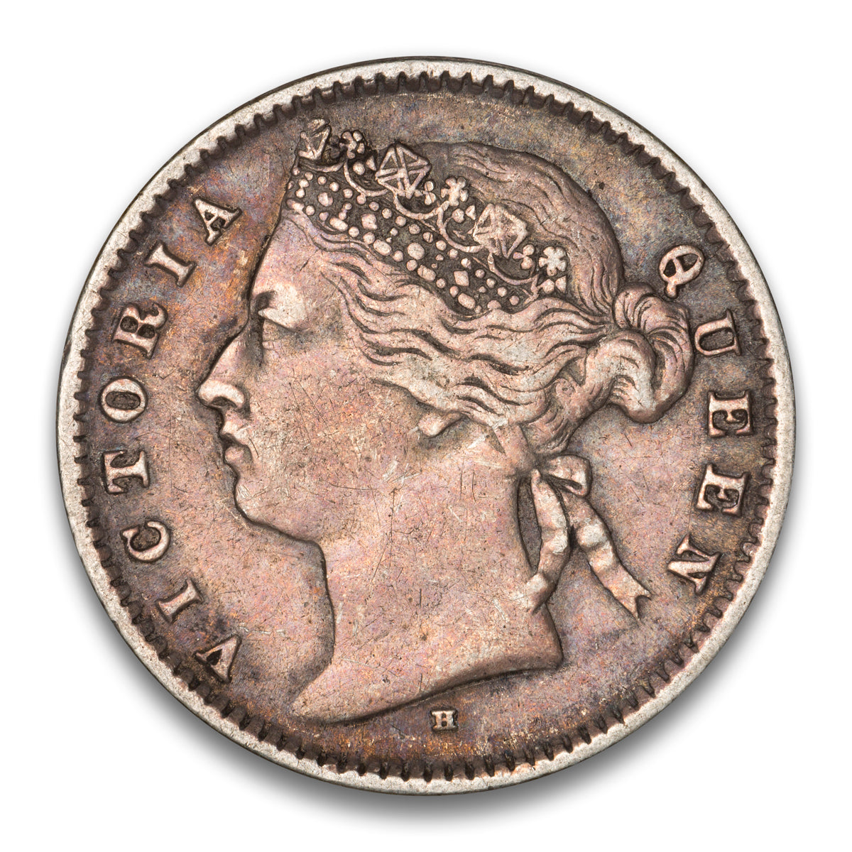 Mauritius Silver 20 Cents 1877 H