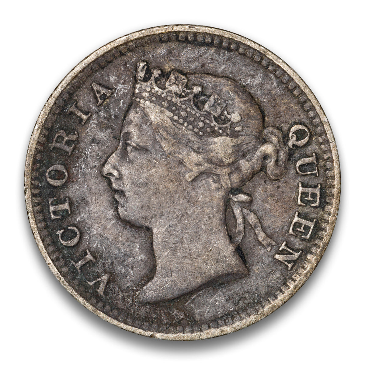 Straits Settlements Silver 5 Cents 1895