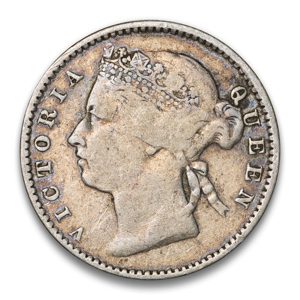 Straits Settlements Silver 10 Cents 1878