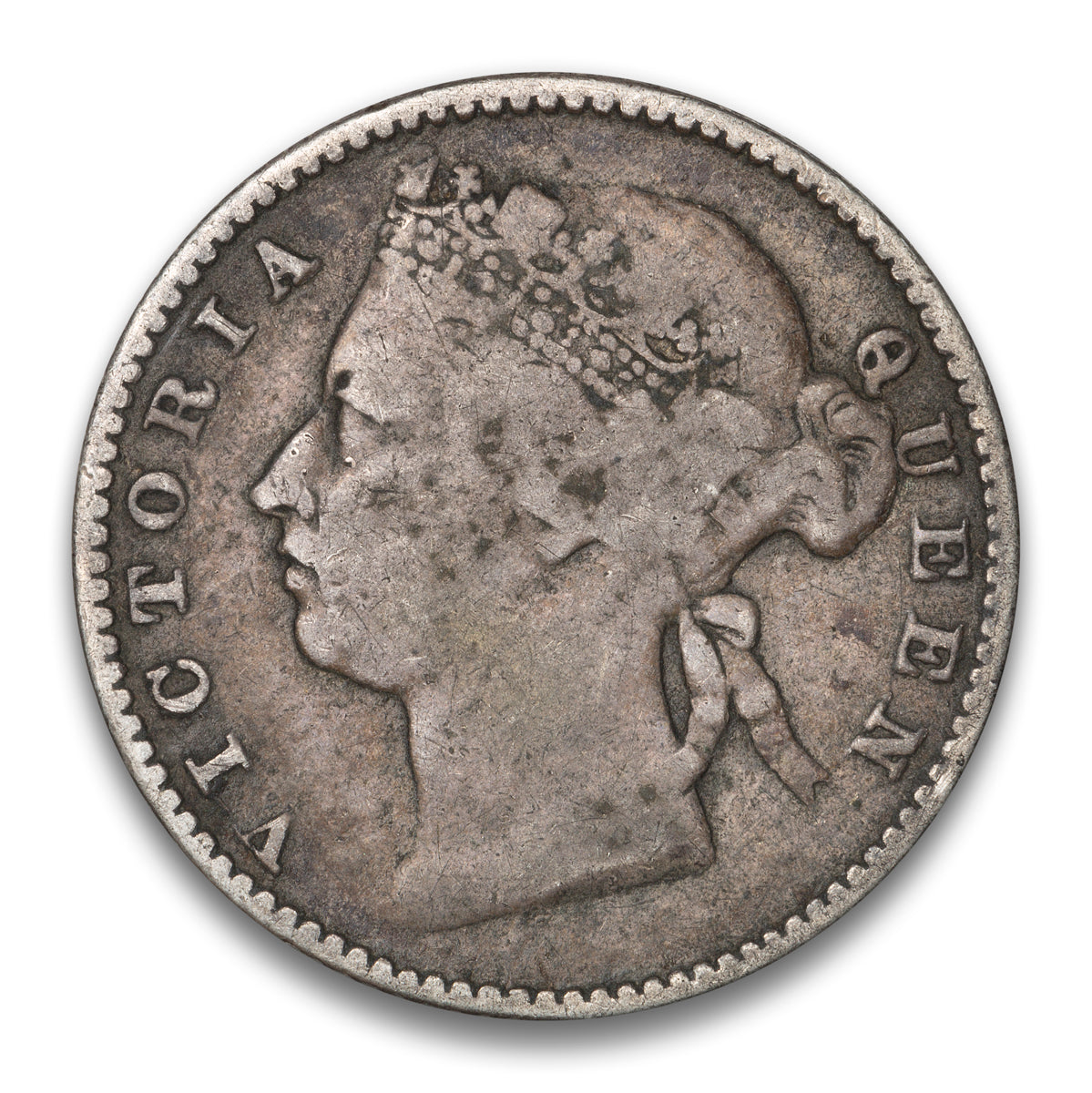 Straits Settlements Silver 10 Cents 1882 H