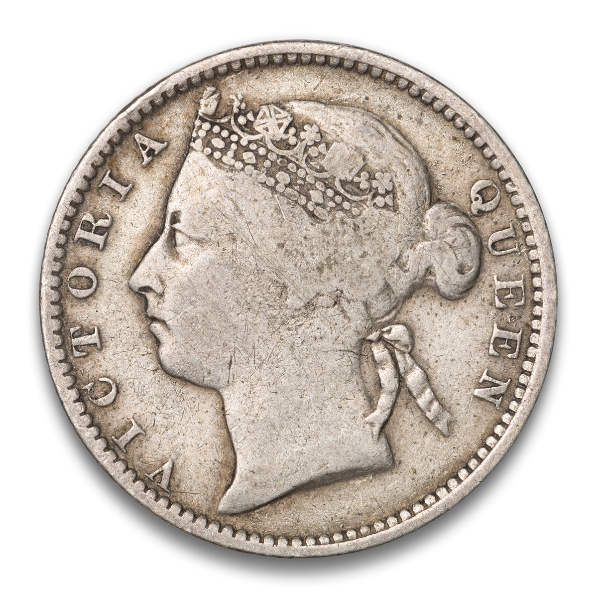 Straits Settlements Silver 10 Cents 1884