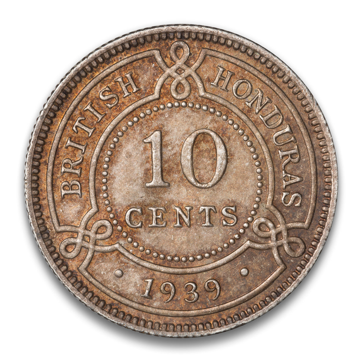 British Honduras Silver 10 Cents 1939