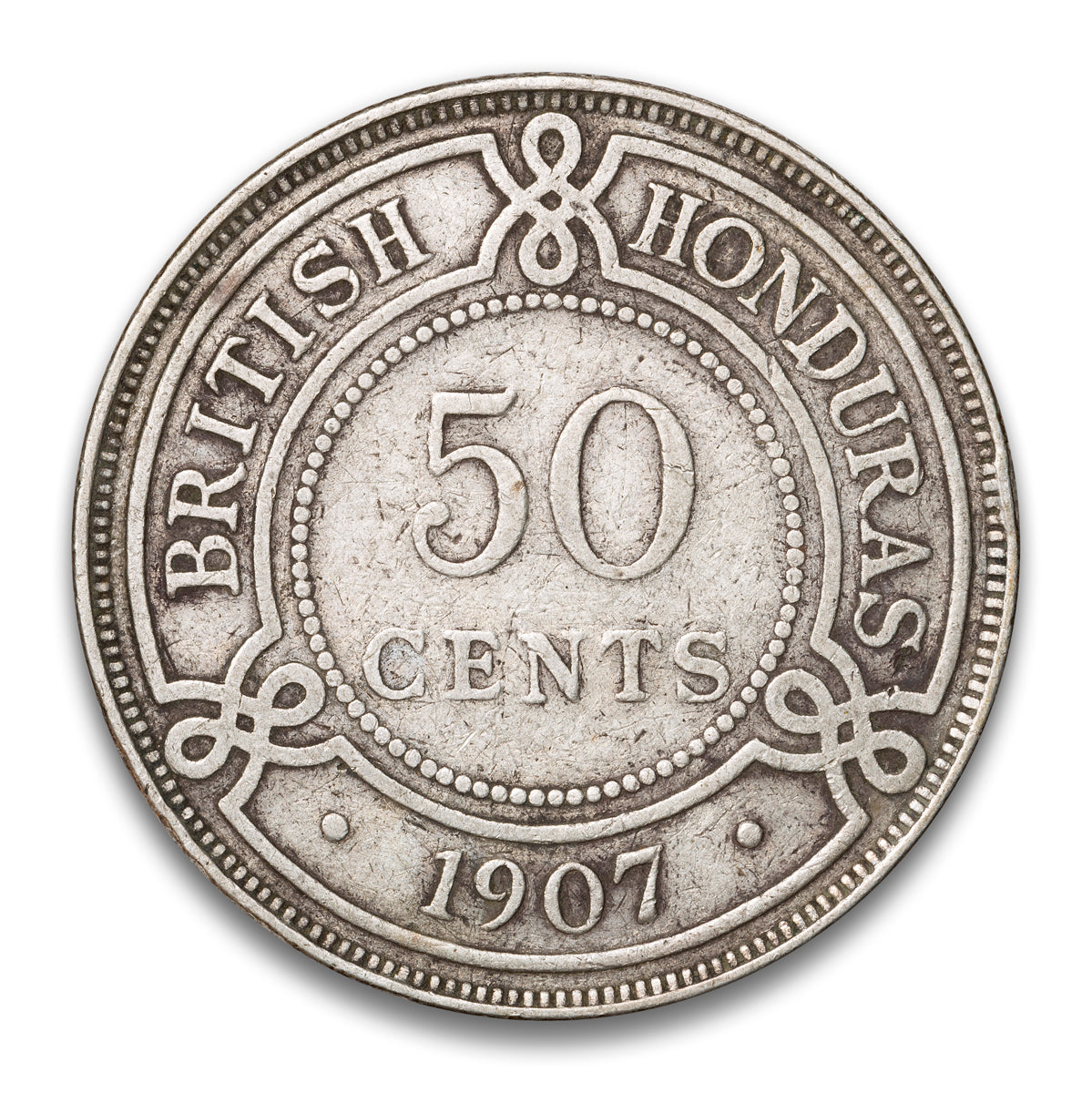 British Honduras Silver 50 Cents 1907