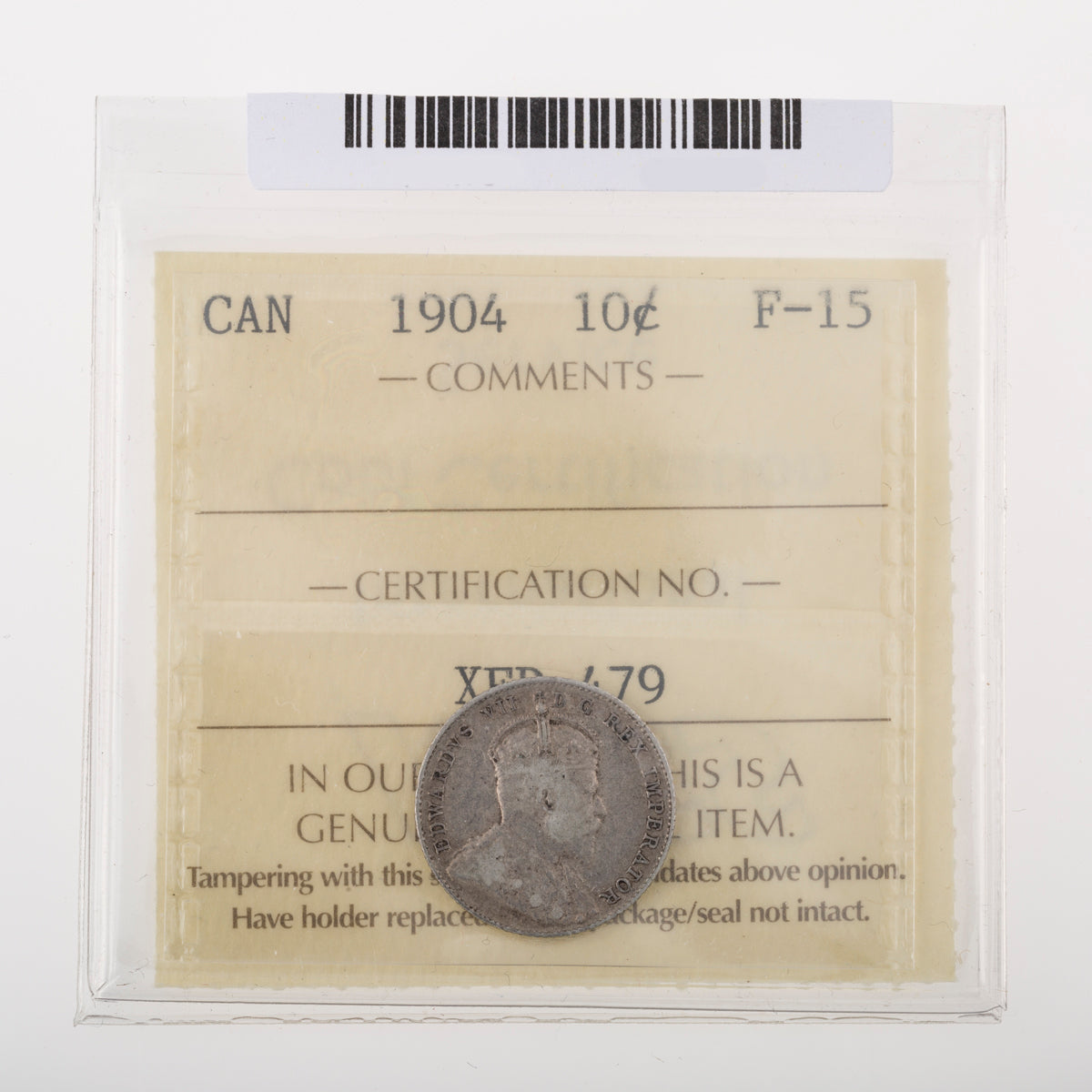 10 Cent 1904 ICCS F-15