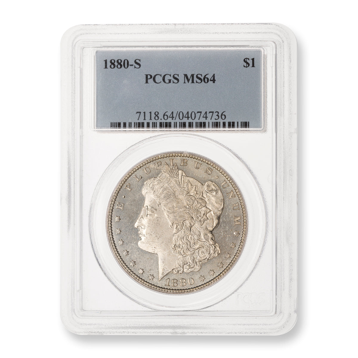 US $1 1880S Morgan Dollar PCGS MS-64