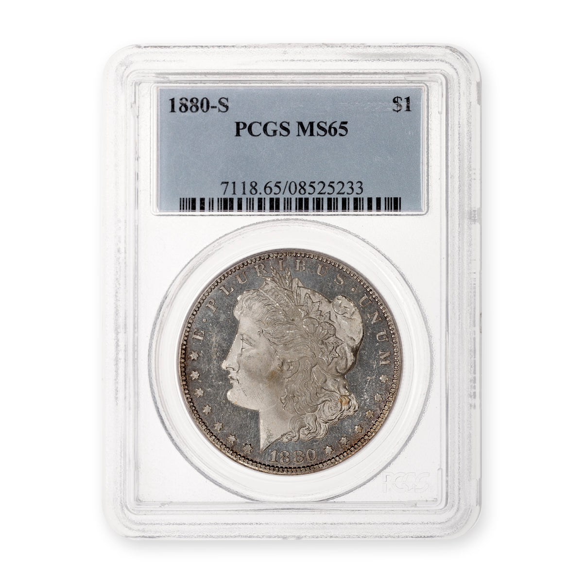 US $1 1880S Morgan Dollar PCGS MS-65