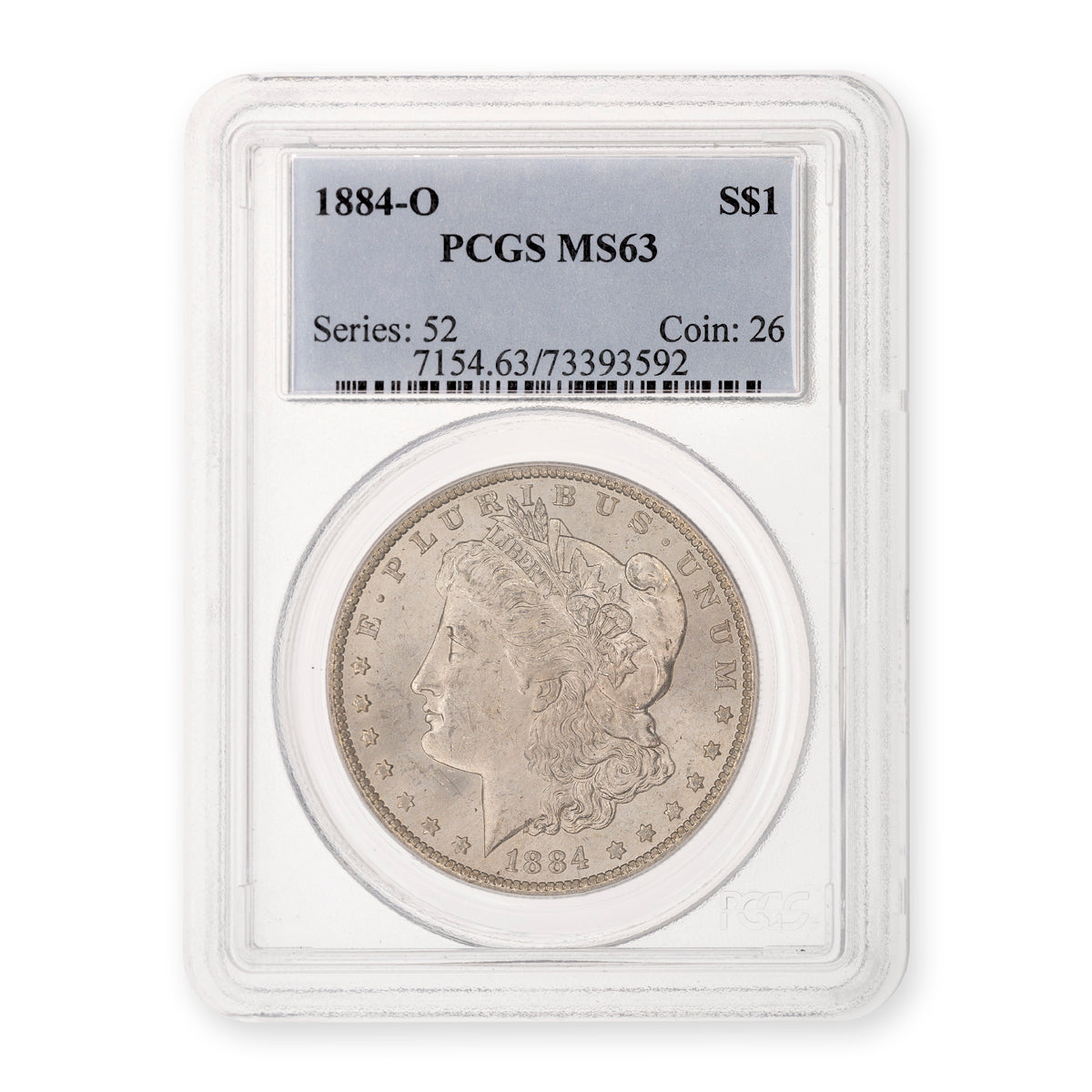 US $1 1884O Morgan Dollar PCGS MS-63