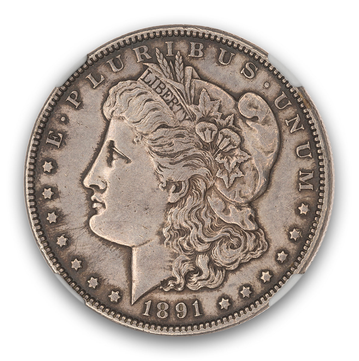 US $1 1891CC Morgan Dollar NGC AU-50