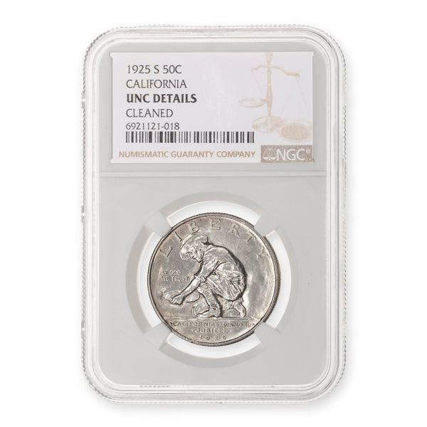 ★D3★松岡リン 限定1250部「The Secret World」 US 50 Cent 1925S California Jubilee NGC MS-60