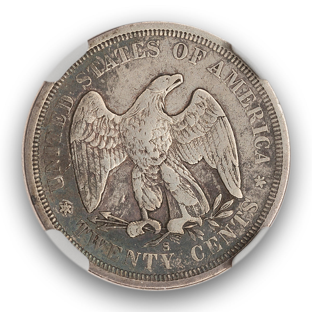 US 20 Cent 1875S NGC VF-20