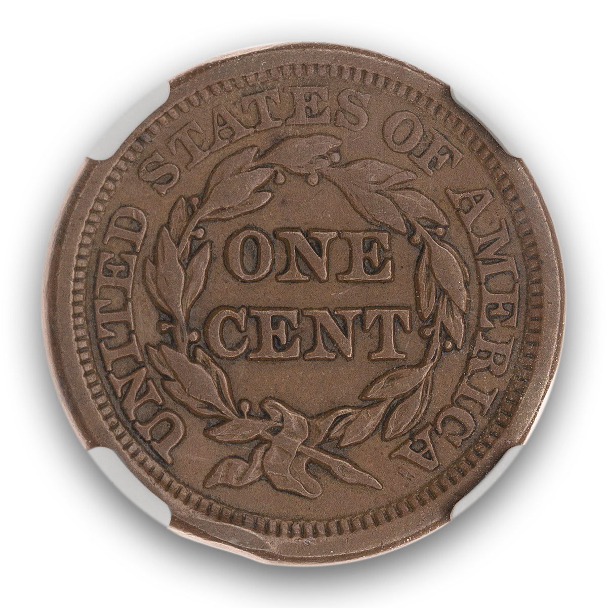 US 1 Cent 1853 NGC AU-50