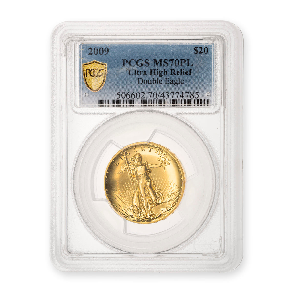 US $20 2009 Ultra High Relief PCGS PL-70