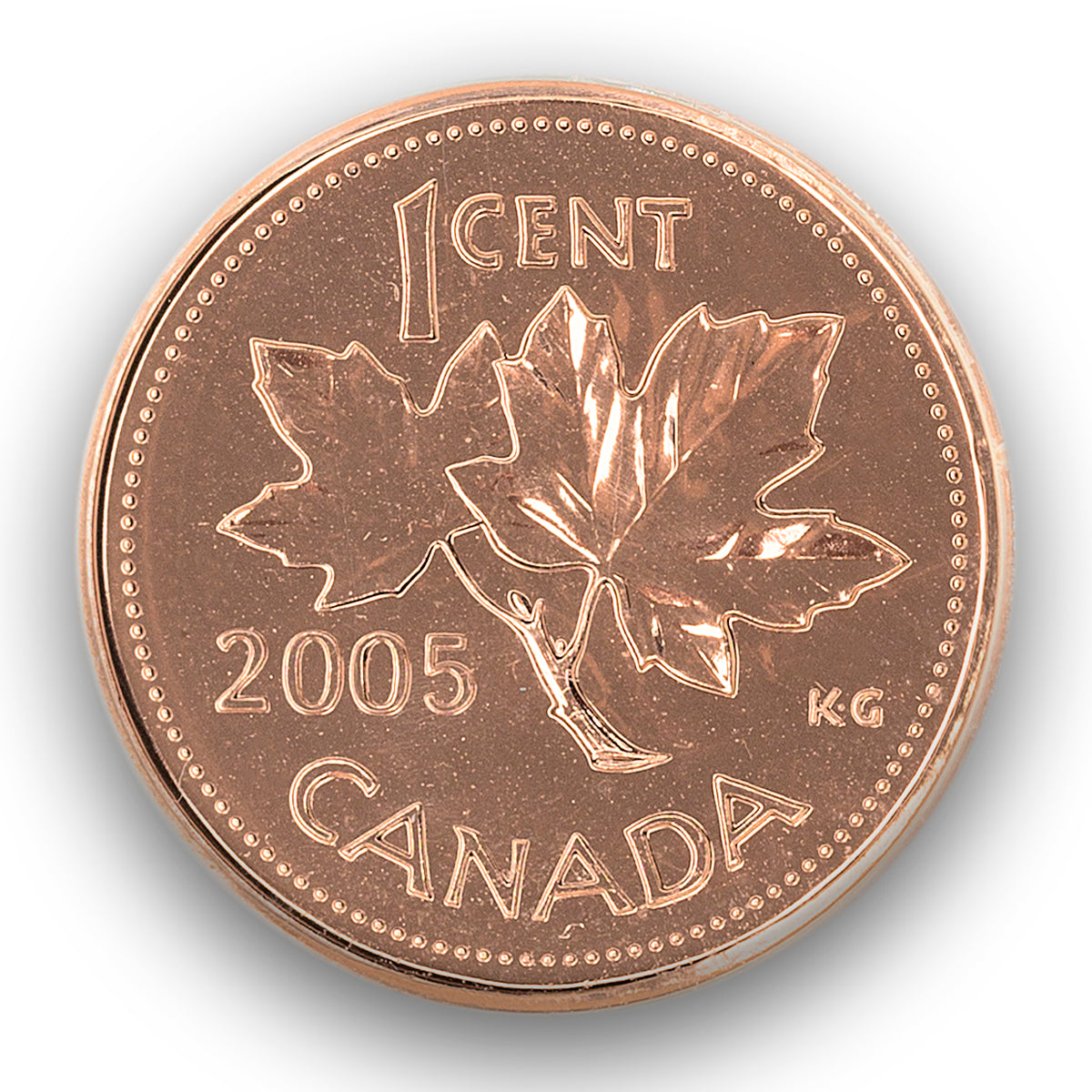 1 Cent 2005P Non Magnetic, Red CCCS MS-67