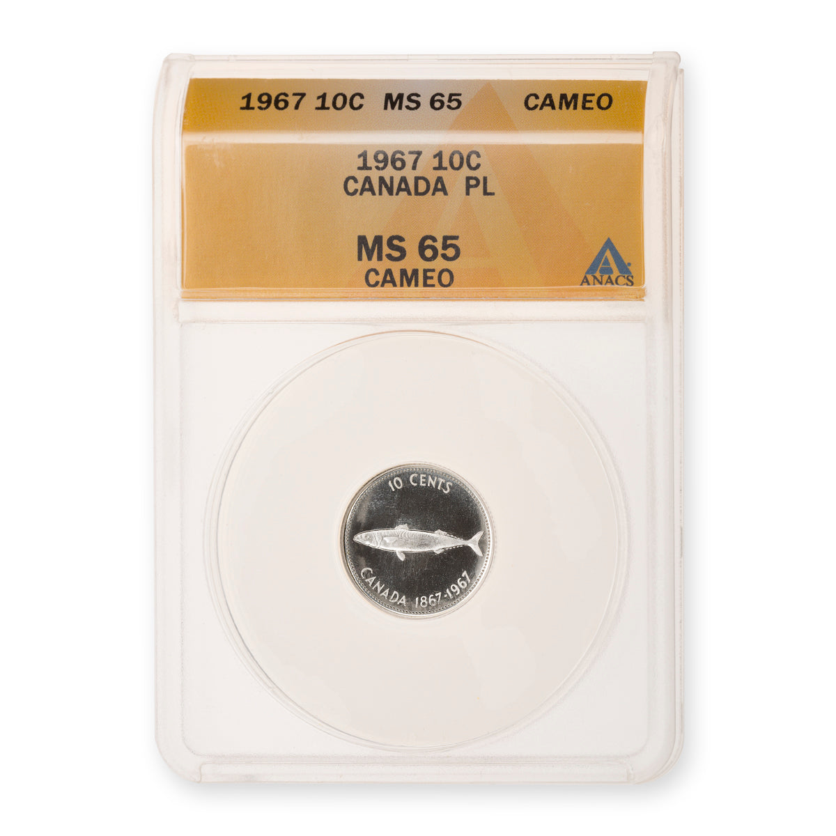 10 Cent 1967 Cameo ANACS PL-65