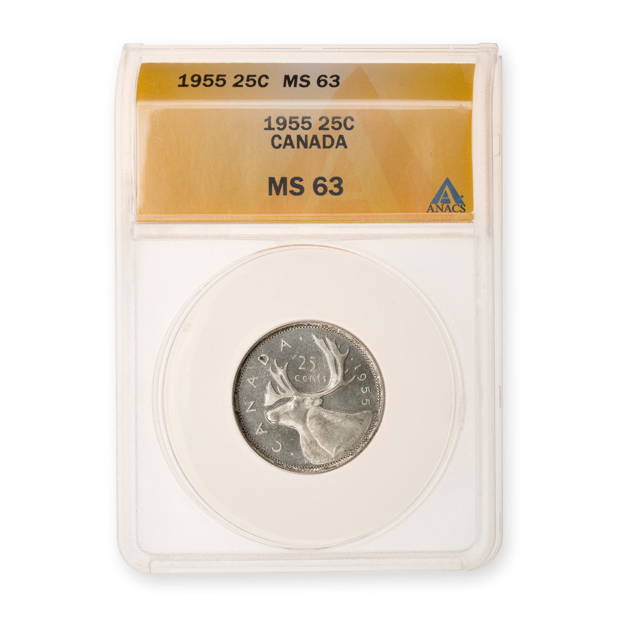 25 Cent 1955 ANACS MS-63