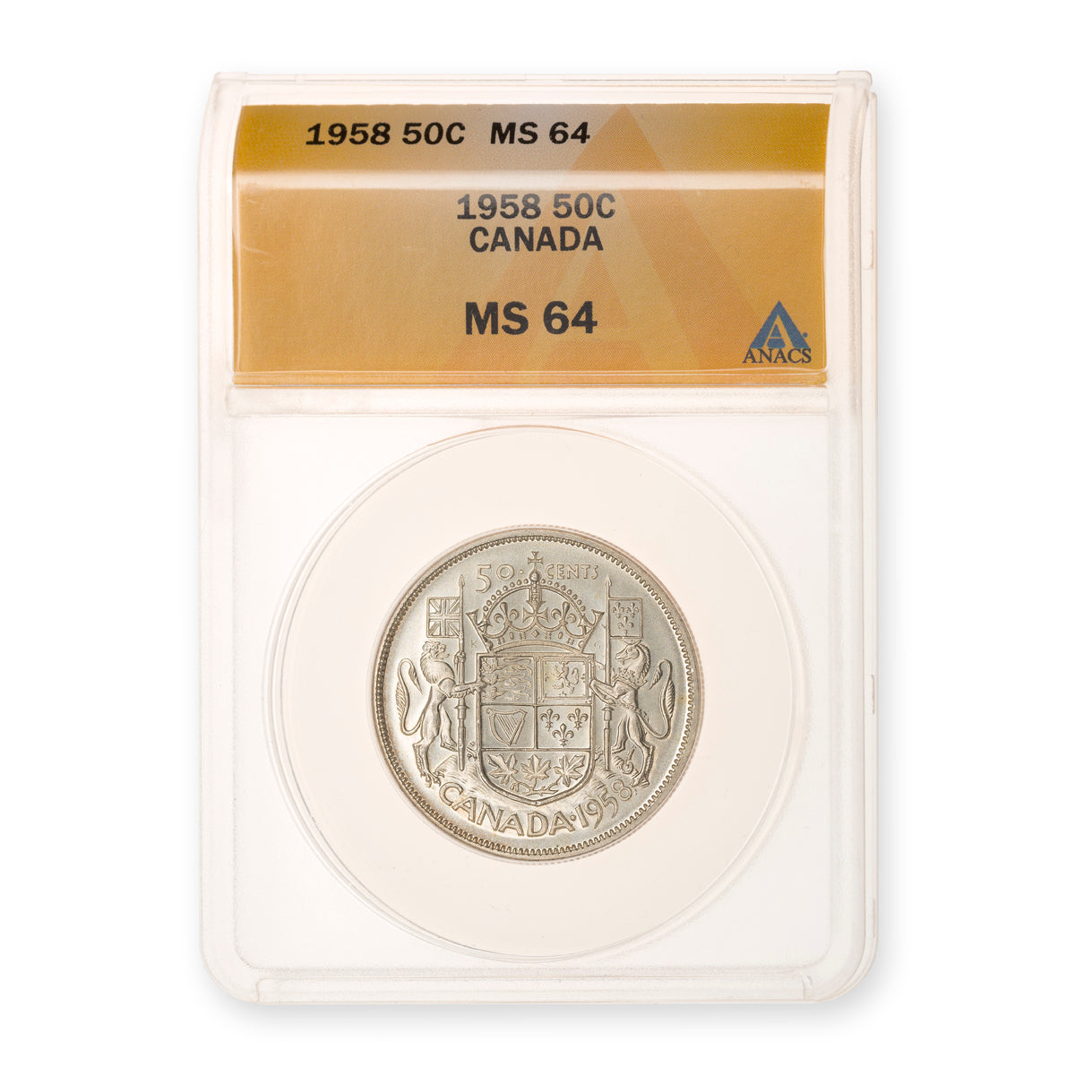 50 Cent 1958 ANACS MS-64