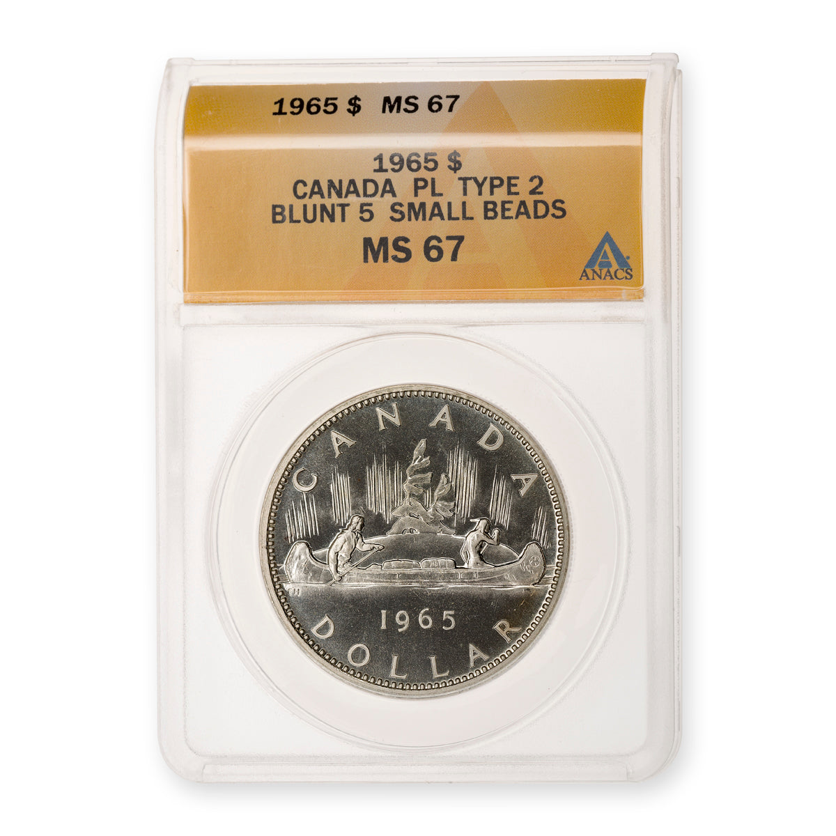 $1 1965 SB, B5, T-2 ANACS PL-67