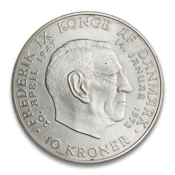 外国銀貨　デンマーク10K銀貨　1972年 外国銀貨 デンマーク10K銀貨 1972年 【公式通販】