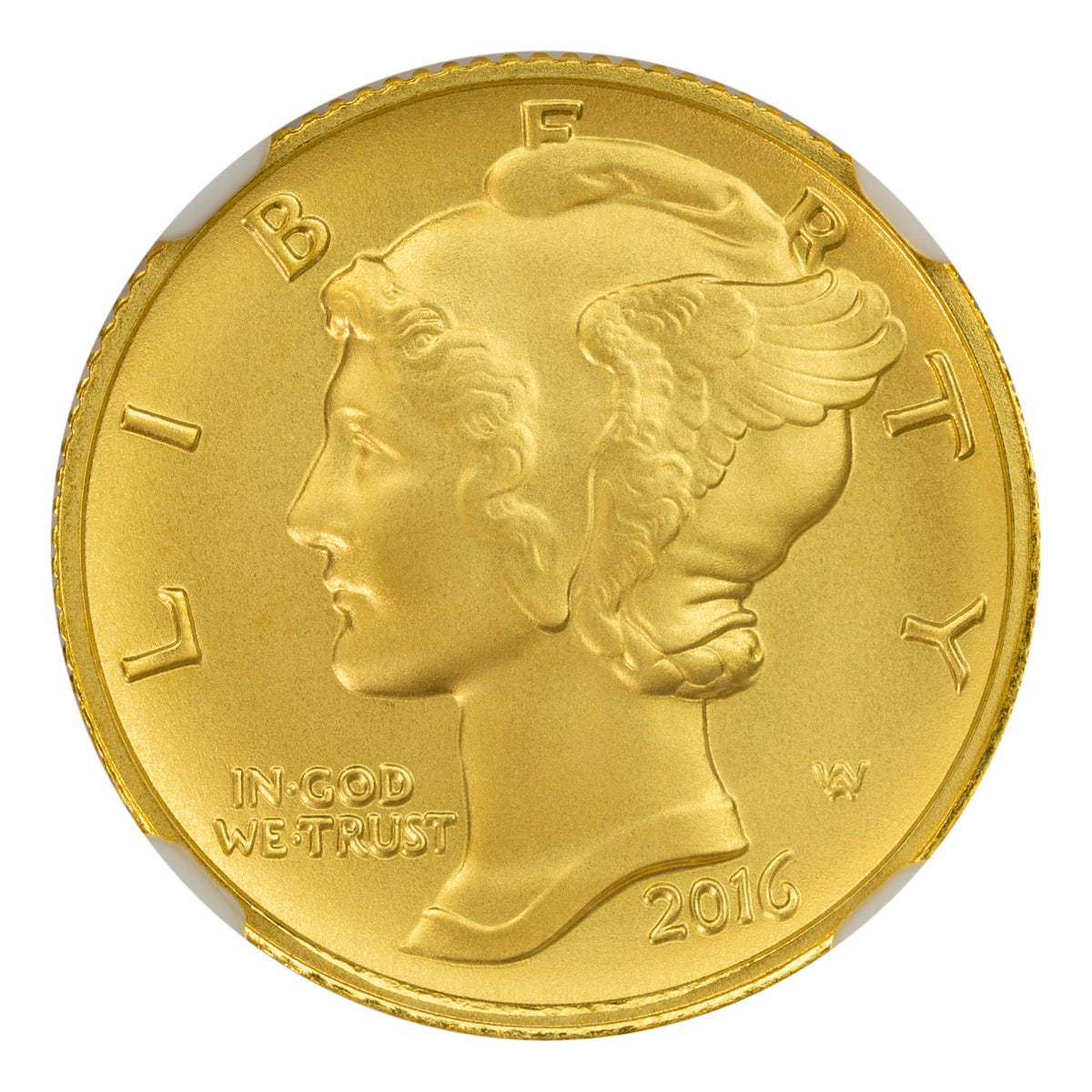 US 2016W Dime 1/10 oz - Pure Gold NGC SP-70