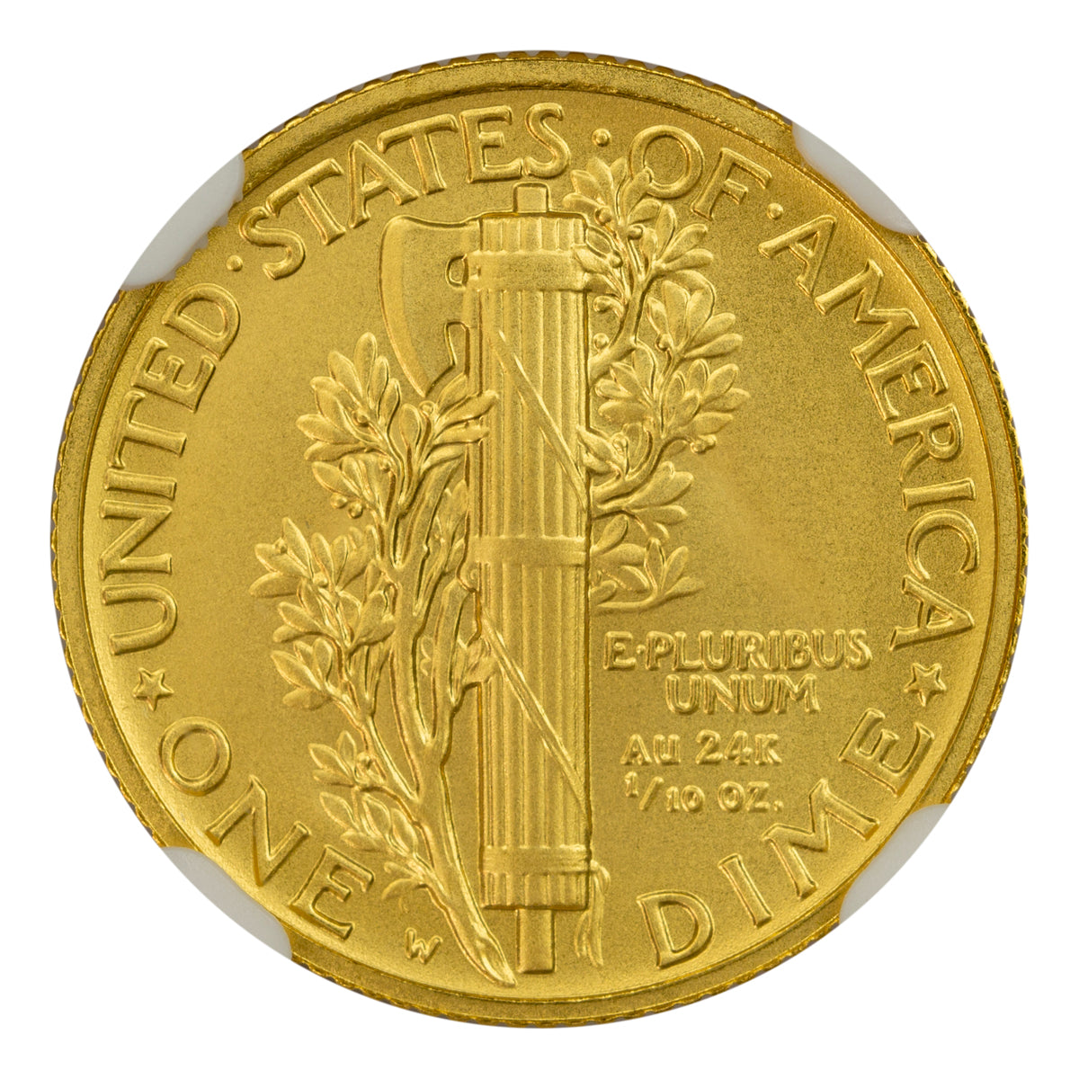 US 2016W Dime 1/10 oz - Pure Gold NGC SP-70