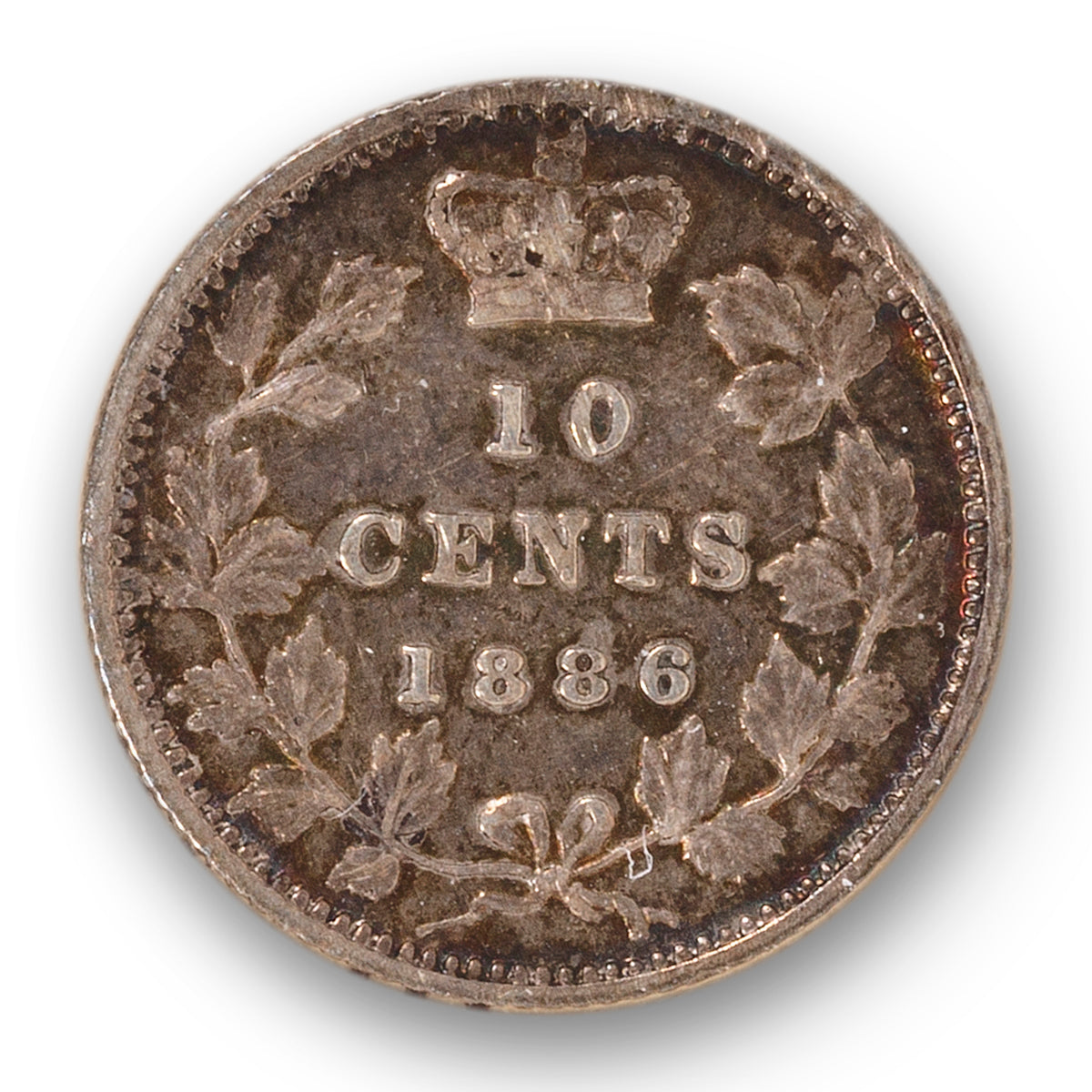 10 Cent 1886 Lg Knob; Obverse 4 ICCS VF-30
