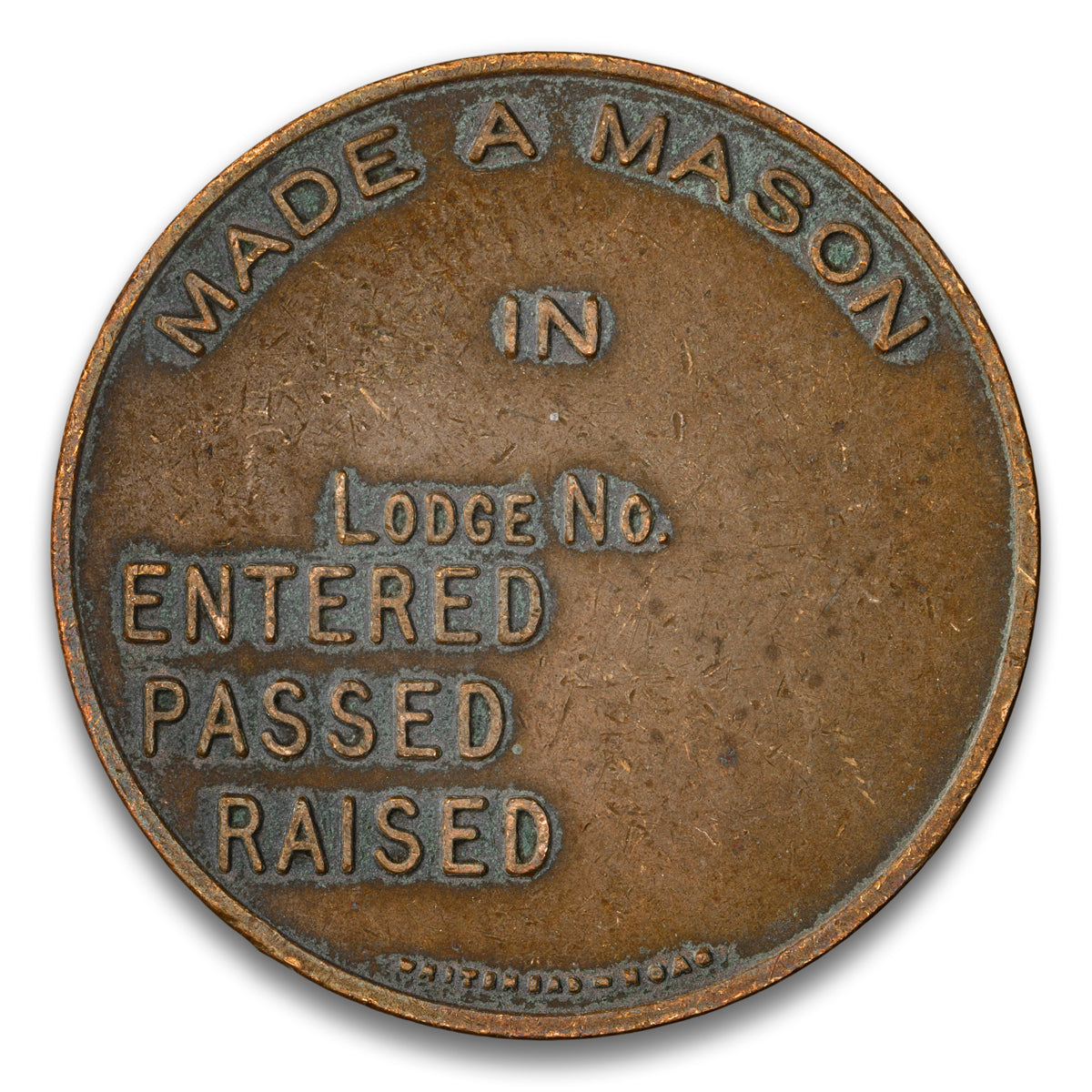 Made a Mason unissued Base medal