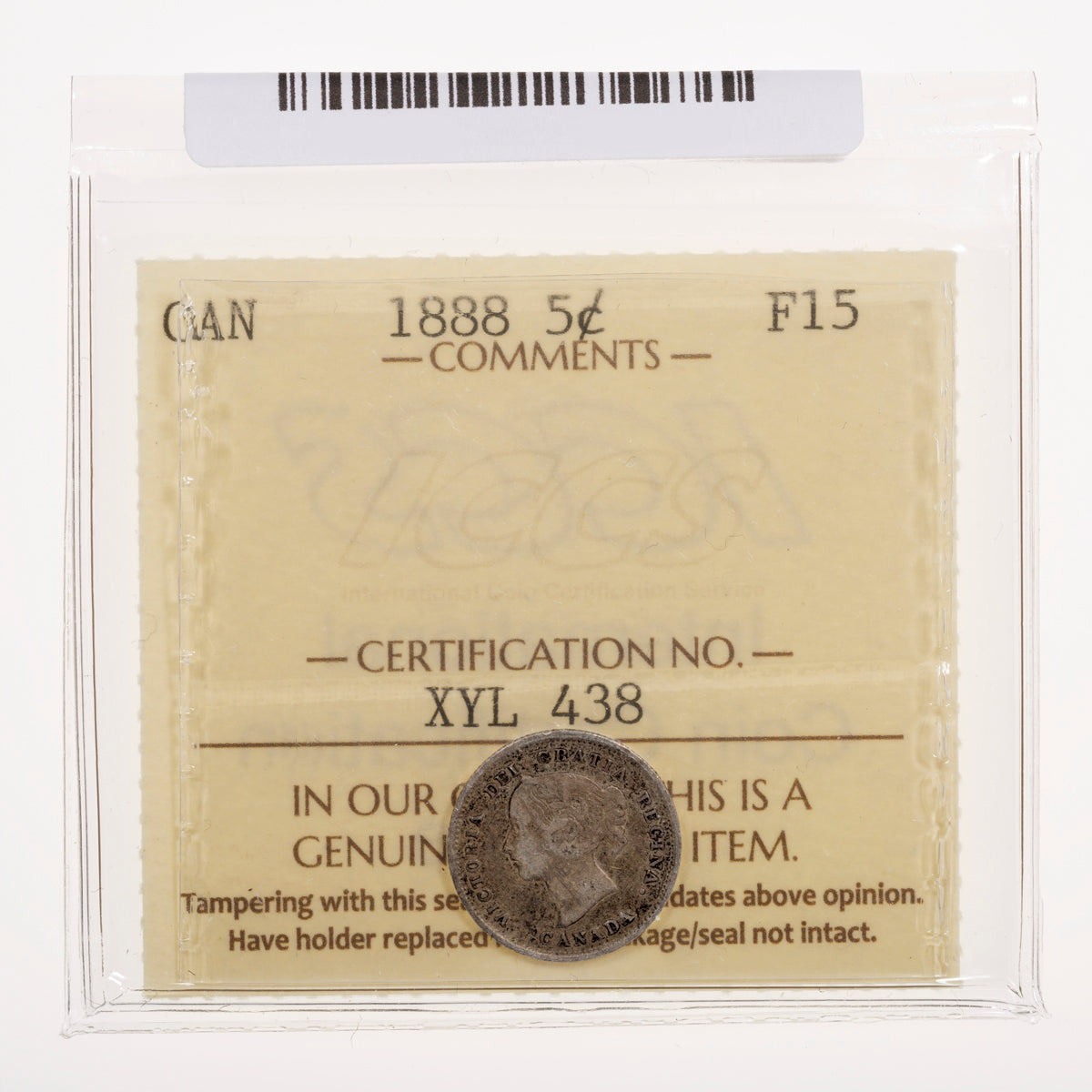 5 Cent 1888 ICCS F-15