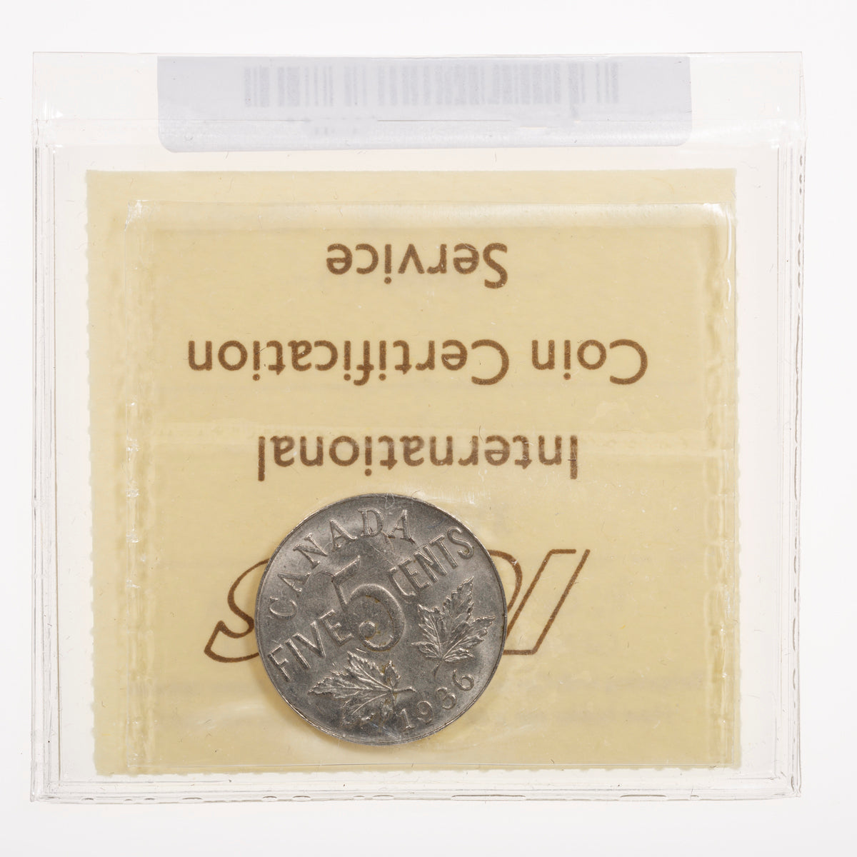 5 Cent 1936 ICCS MS-62