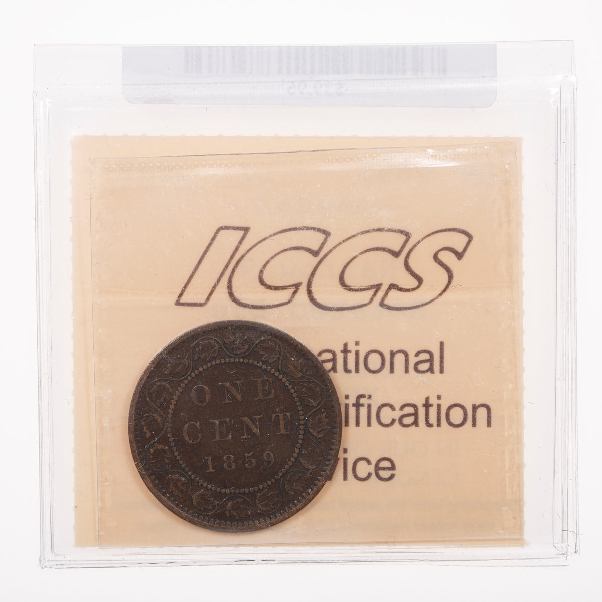 1 Cent 1859 Narrow 9; Rotated Die ICCS VF-20