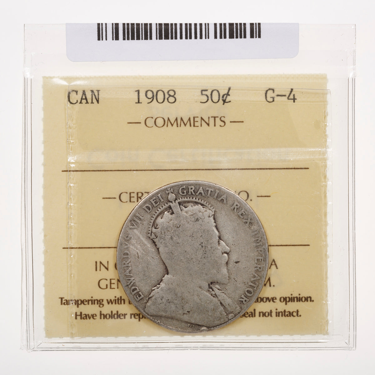 50 Cent 1908 ICCS G-4