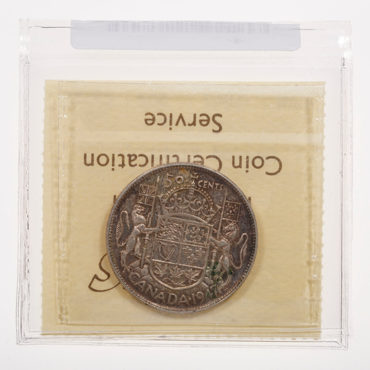 50 Cent 1947 Curved Right 7 ICCS EF-40