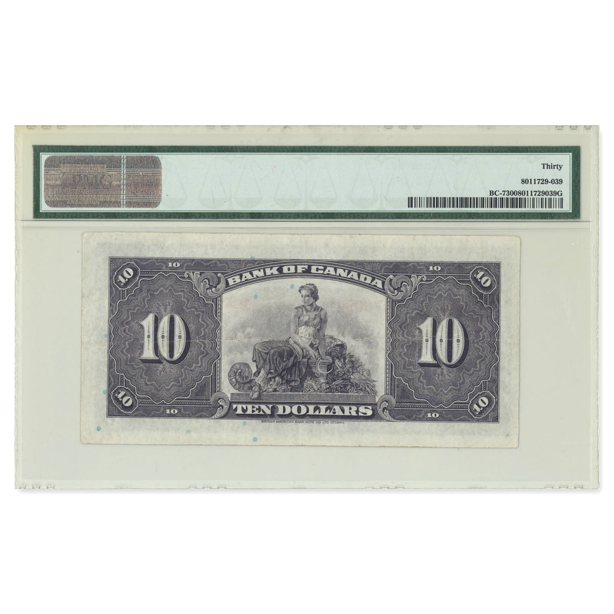 $10 1935 BC-7 Osborne-Towers Prefix A PMG VF-30